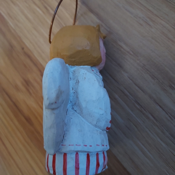 Vintage Midwest of Cannon Falls Wood Folk Art Angel With Halo by Eddie Walker - Picture 5 of 7